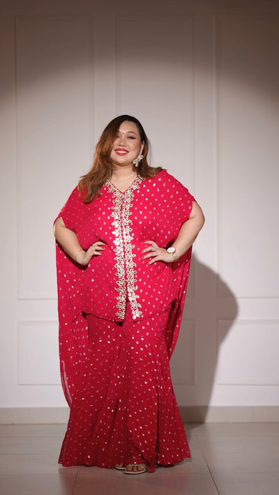 Shraddha Gurung in Printed Scoop Neck Anarkali Set With Detachable Belt
