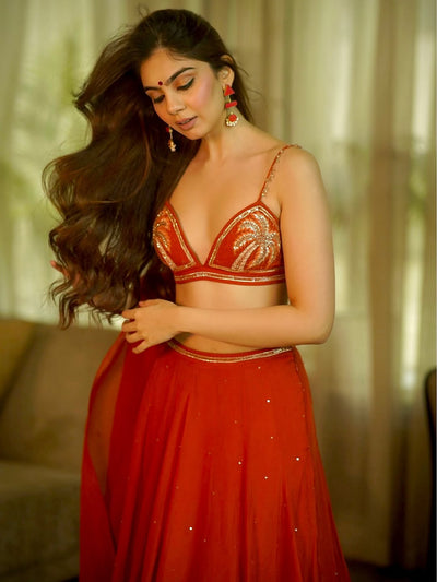 Viddhi Giri in Palm Paradise Lehenga Set