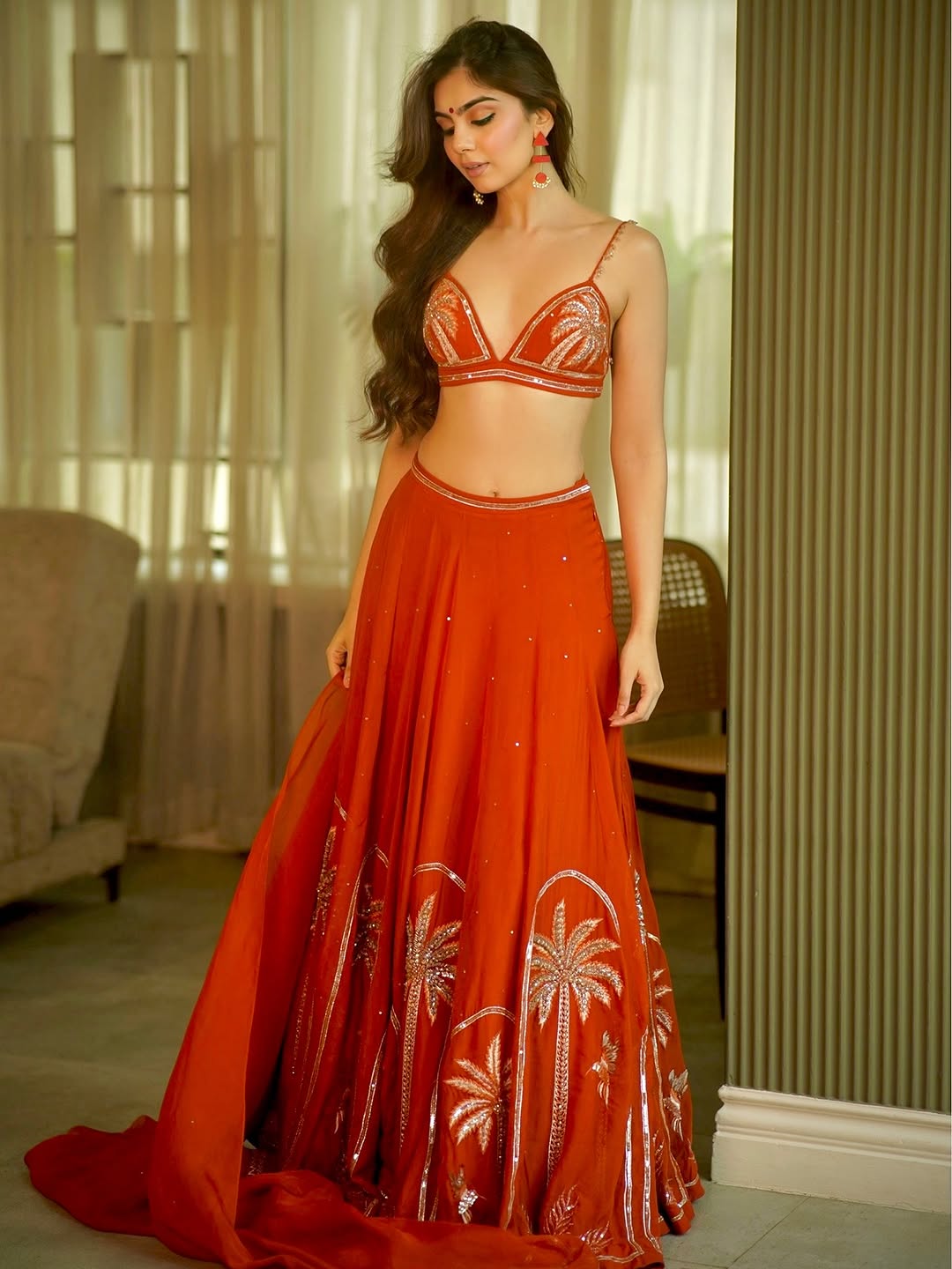 Viddhi Giri in Palm Paradise Lehenga Set