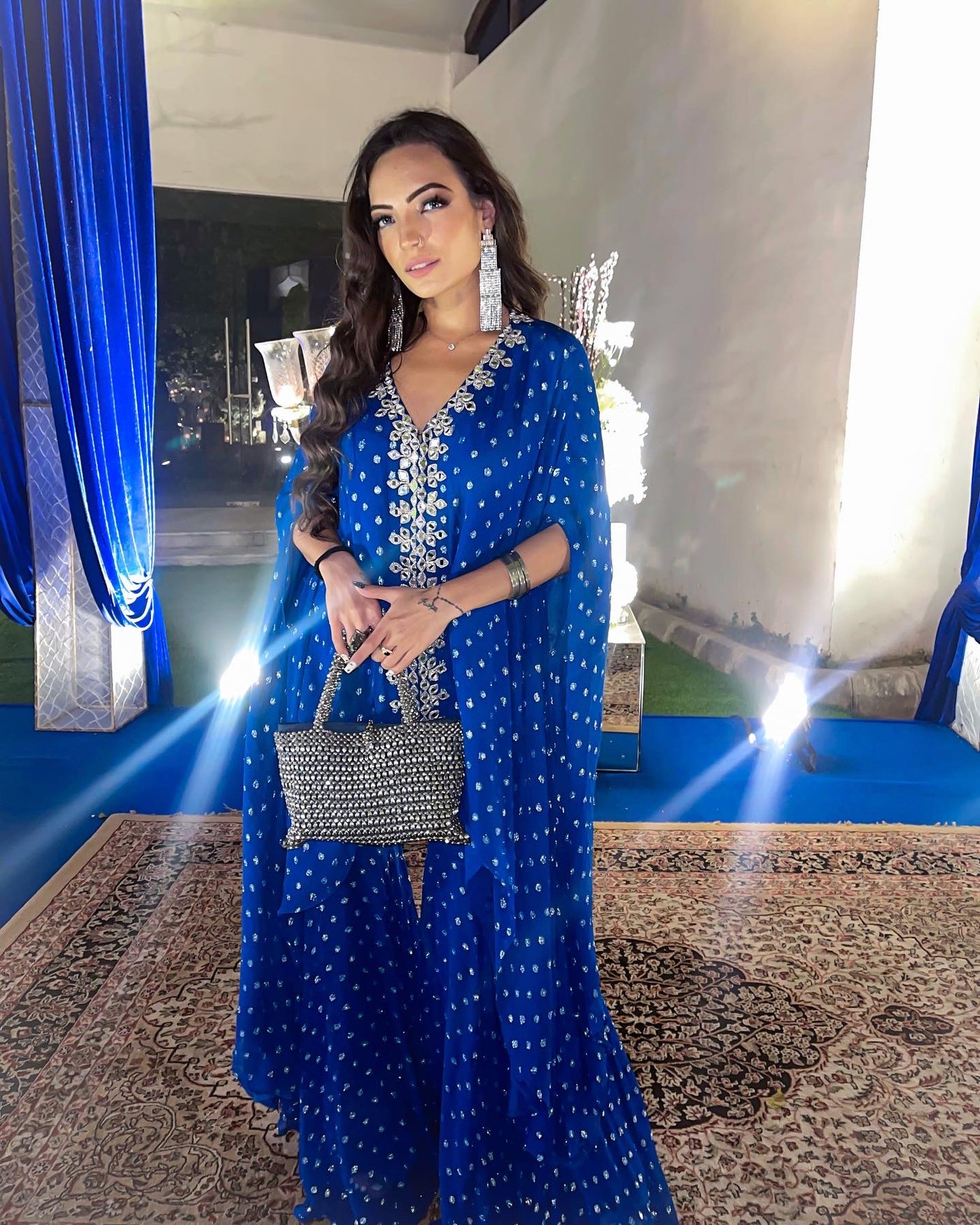 Ahana Ghai Jacket Kaftan With Gharara Pant