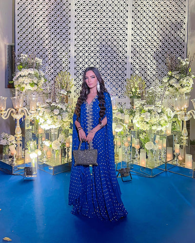 Ahana Ghai Jacket Kaftan With Gharara Pant