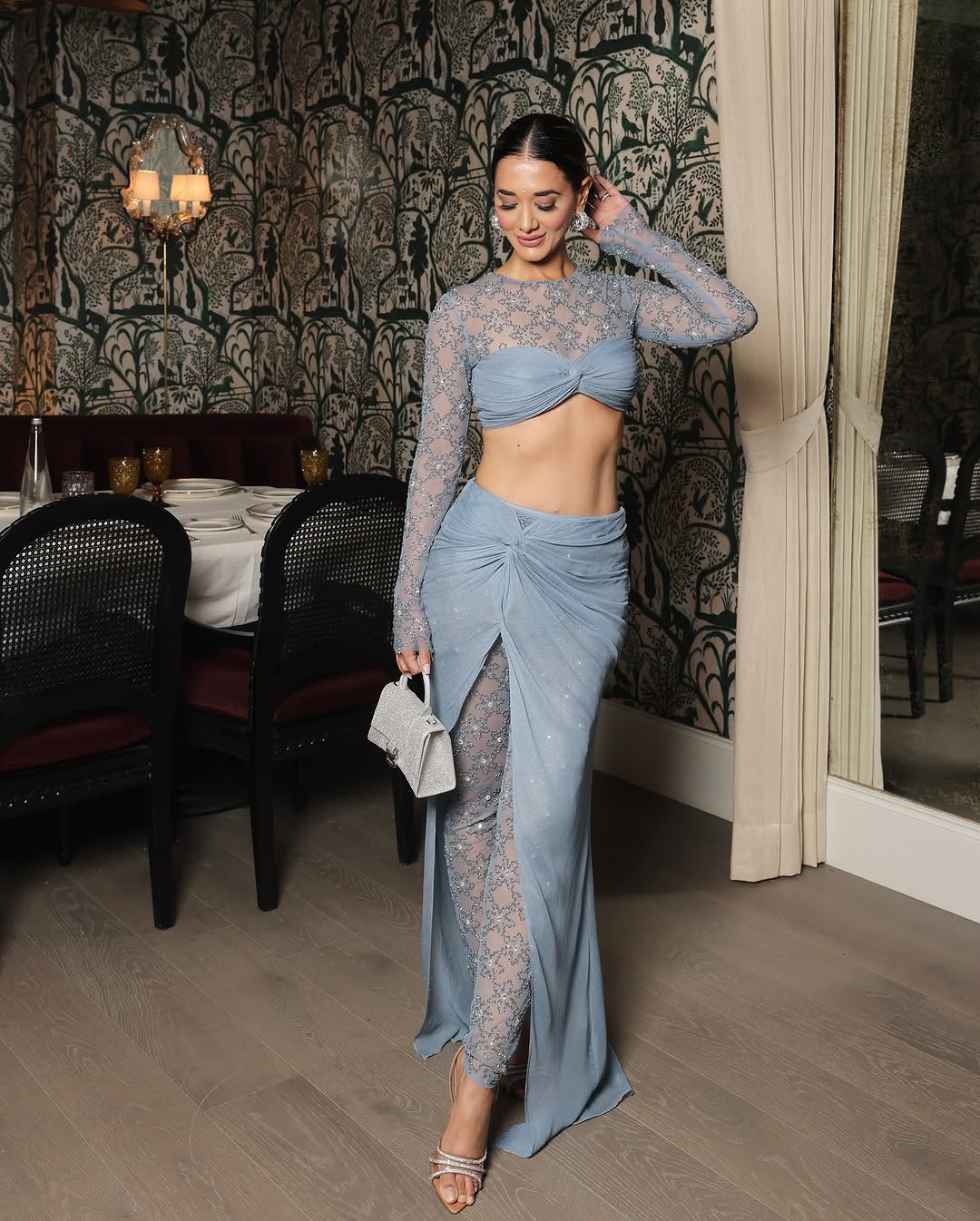 Deeksha Mishra in Elvi Legging and Ruchhed Top Set
