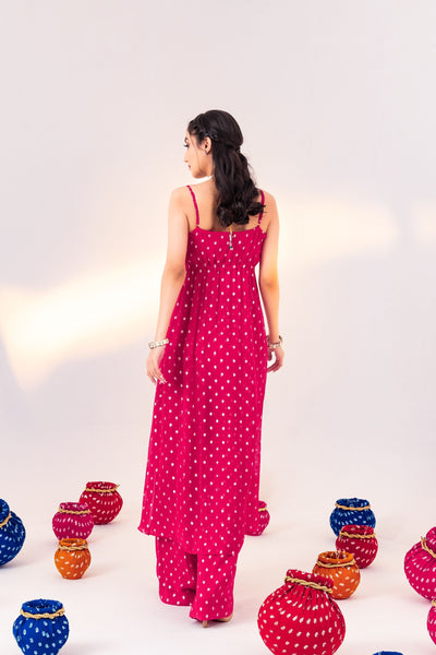 CENTRE TIE-UP TUNIC AND STRAIGHT PANT SET