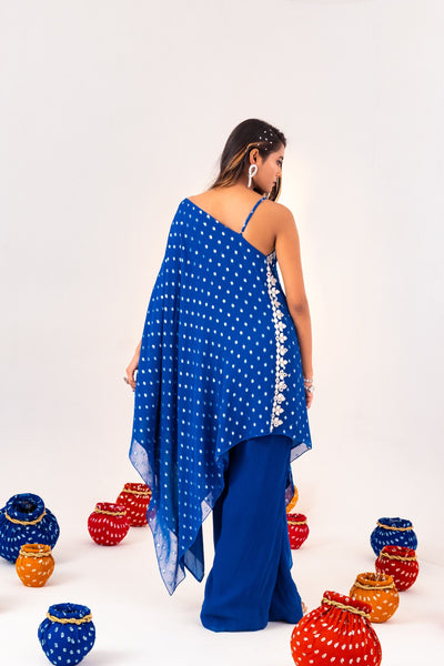 1-SHOULDER ASYMMETRICAL TUNIC AND STRAIGHT PANT