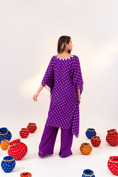 V-NECK KAFTAN WITH STRAIGHT PANT