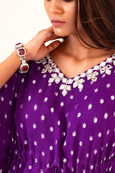 V-NECK KAFTAN WITH STRAIGHT PANT