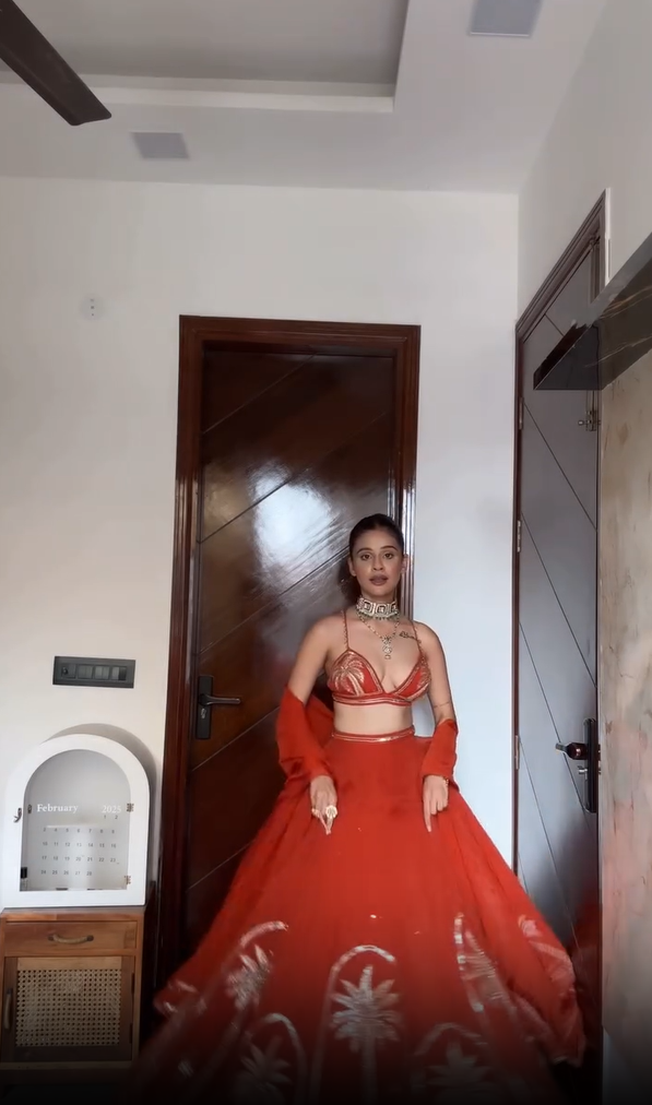 Vanshika Gaba  in Palm Paradise Lehenga Set