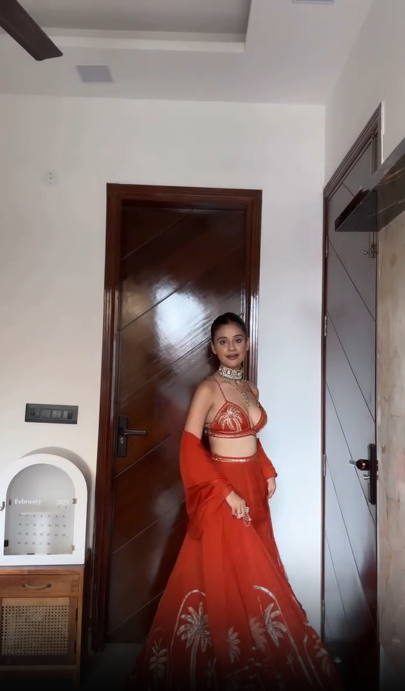 Vanshika Gaba  in Palm Paradise Lehenga Set