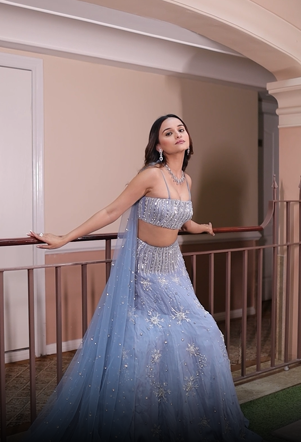 Aayushi Sharma in Elsa Lehenga Set