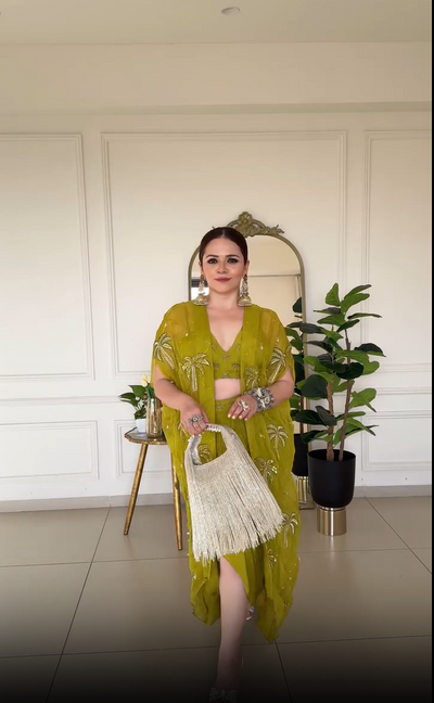 Heena Somani  in Areca Cape and Drape Skirt Set