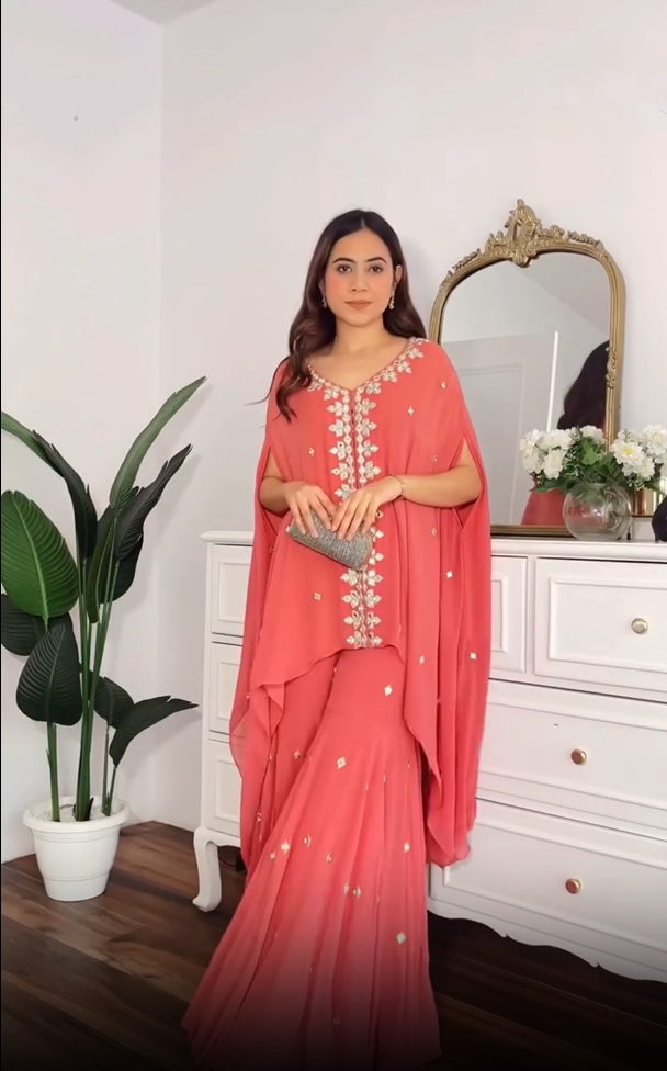 Arpita In Jacket Kaftan With Gharara Pant