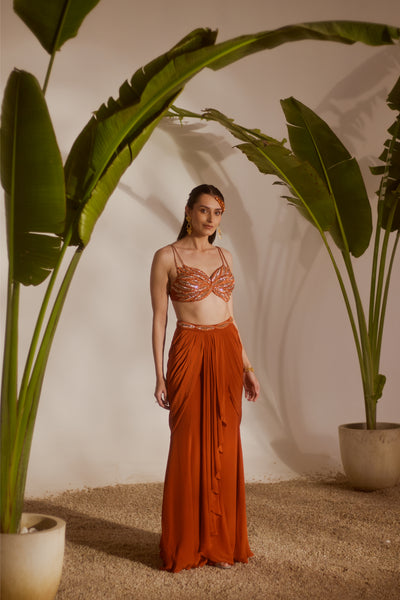 KOA DRAPED SKIRT SET
