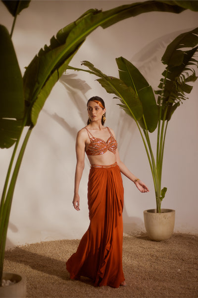 KOA DRAPED SKIRT SET