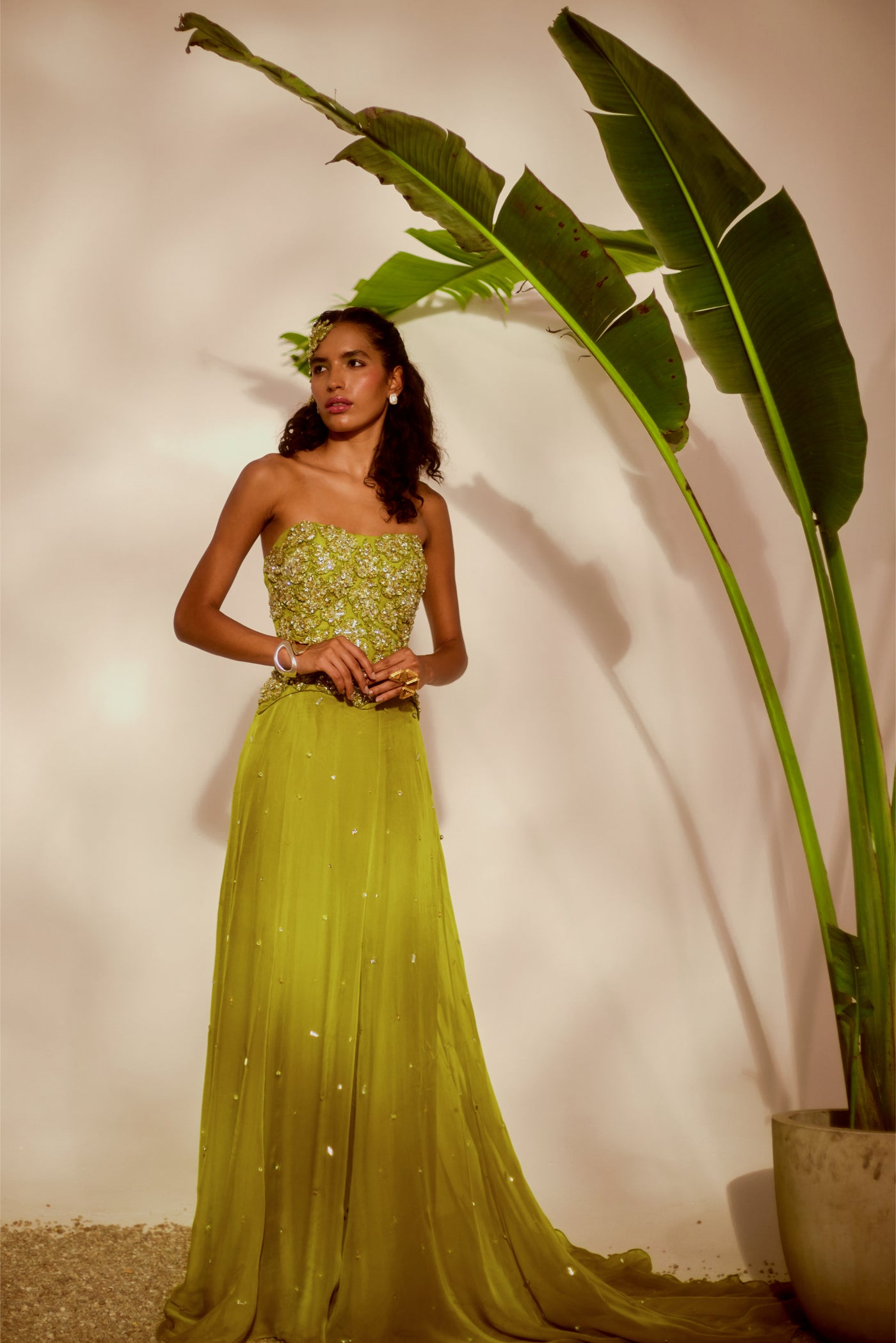 MORIKO MONSTERA CORSET SET