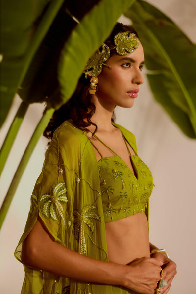 ARECA CAPE AND DRAPE SKIRT SET