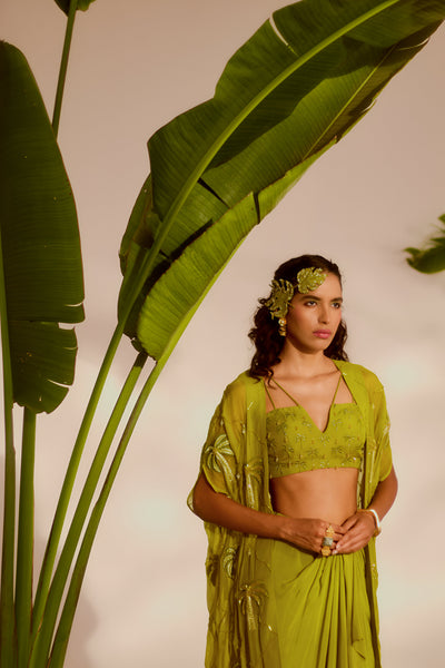 ARECA CAPE AND DRAPE SKIRT SET