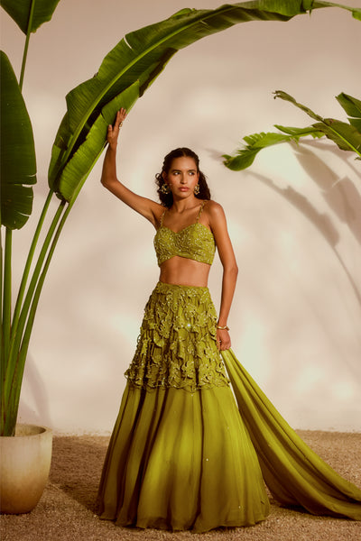 MONSTERA LEHENGA SET