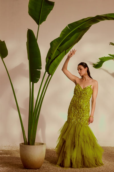 FAUNA APPLIQUE GOWN