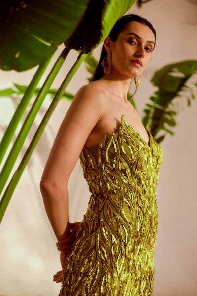 FAUNA APPLIQUE GOWN