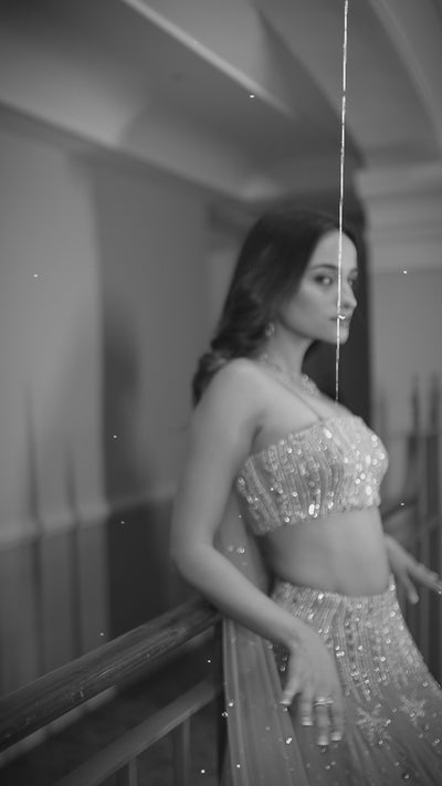 Aayushi Sharma in Elsa Lehenga Set